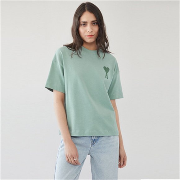 Short sleeve female cotton embroidered round colla - Picture 4 of 4